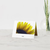 Sonnenblume Danke Karten (Meldung drinnen) (Rückseite)