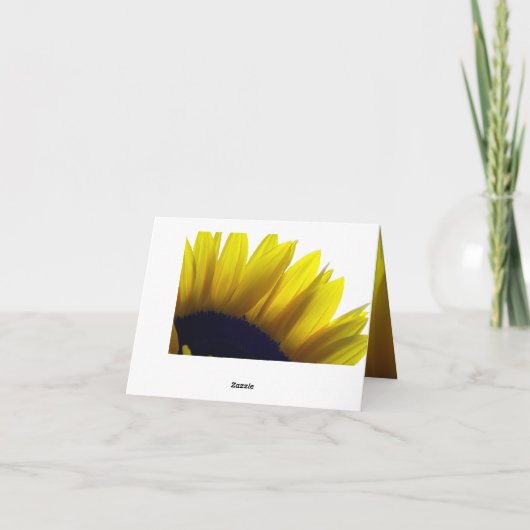 Sonnenblume Danke Karten (Meldung drinnen) (Rückseite)