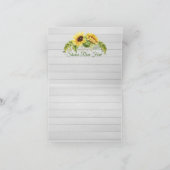 Sonnenblume Danke oder Blank Note (Innenseite)