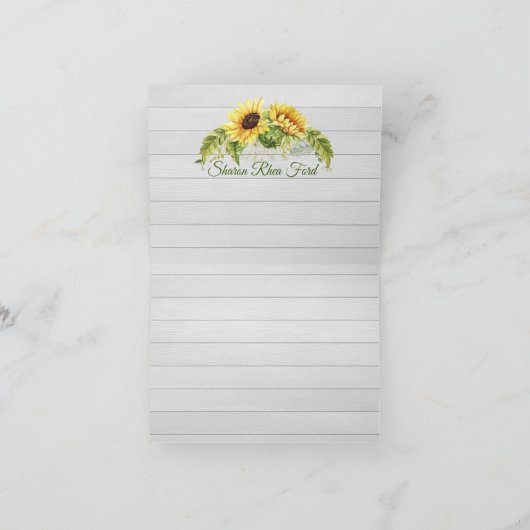 Sonnenblume Danke oder Blank Note (Innenseite)