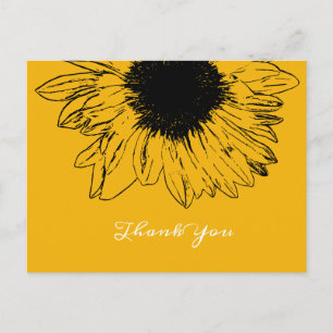 Sonnenblume Danke, Postkarte