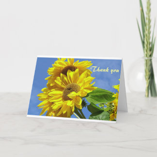 Sonnenblume danken Ihnen Dankeskarte