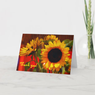 Sonnenblume danken Ihnen! Dankeskarte