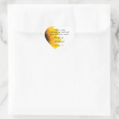 Sonnenblume danken Ihnen Herz-Gastgeschenk Herz-Aufkleber (Tasche)