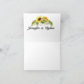 Sonnenblume danken Ihnen oder löschen Anmerkung Dankeskarte (Innenseite)