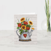 Sonnenblume danken Ihnen oder löschen Anmerkung Dankeskarte (Vorderseite)