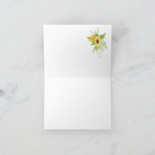 Sonnenblume danken Ihnen oder löschen Anmerkung Karte (Innenseite)