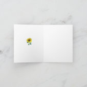 Sonnenblume Dankeschön Karte (Innenseite)