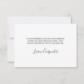 Sonnenblume Dankeschön Karte (Rückseite)