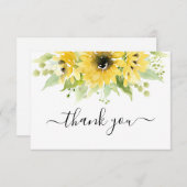 Sonnenblume Dankeschön Karte (Vorne/Hinten)