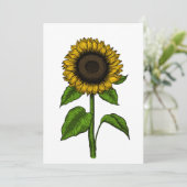Sonnenblume Dankeskarte (Stehend Vorderseite)