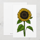 Sonnenblume Dankeskarte (Vorne/Hinten)