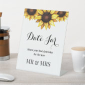 Sonnenblume Datum Jar Hochzeitsplatz Zeichen Sockelschild (In SItu)