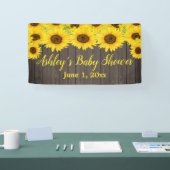 Sonnenblume Delight Baby Duschbanner Holz Rustikal Banner (Messe)