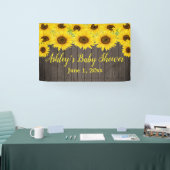 Sonnenblume Delight Baby Duschbanner Holz Rustikal Banner (Messe)