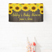 Sonnenblume Delight Baby Duschbanner Holz Rustikal Banner (InSitu)