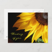 Sonnenblume: Denken Sie an Ihre Postkarte (Vorne/Hinten)
