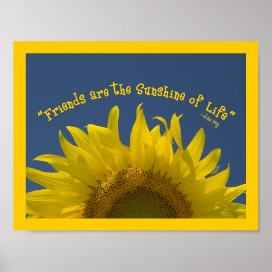 Sonnenblume der Freundschaft Poster (Vorne)
