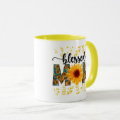 Sonnenblume der gesegneten Mama - zwei Töne Tasse (VorderseiteRechts)