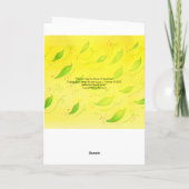 Sonnenblume der Mutter Tages, Mädchen mit Karte (Rückseite)