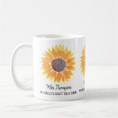 Sonnenblume der personalisierten Welt Kaffeetasse (Links)