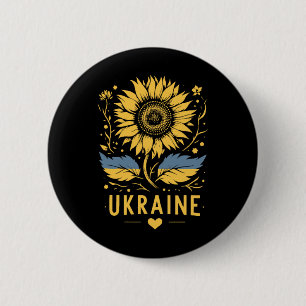 Sonnenblume der Ukraine Ich stehe mit der Ukraine Button