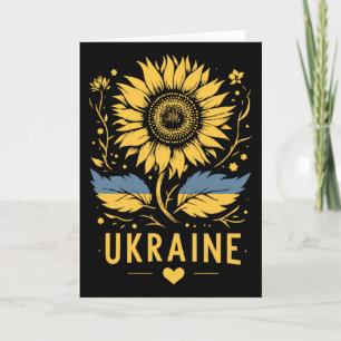 Sonnenblume der Ukraine Ich stehe mit der Ukraine Karte