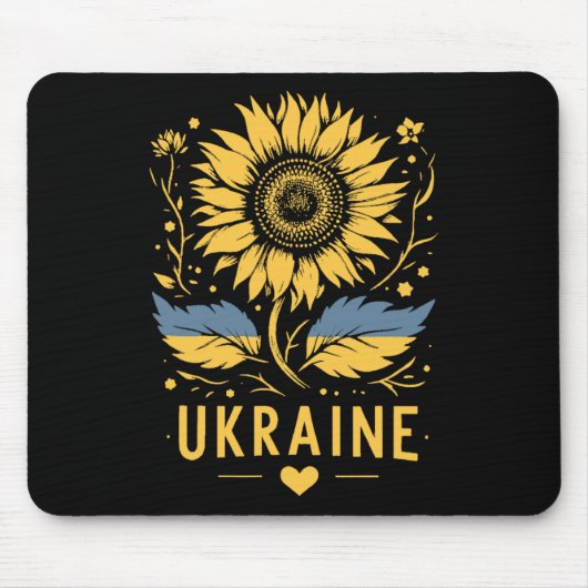 Sonnenblume der Ukraine Ich stehe mit der Ukraine  Mousepad (Vorne)