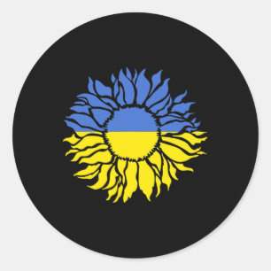 Sonnenblume des Friedens Ukraine - Ukraine Starke Runder Aufkleber