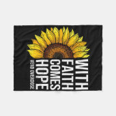 Sonnenblume des Überdosierungsbewusstseins Mit Gla Fleecedecke (Vorderseite (Horizontal))