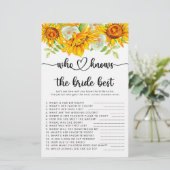 Sonnenblume, die das beste Spiel der Braut kennt (Stehend Vorderseite)