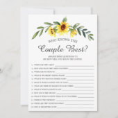 Sonnenblume, die das beste Spiel kennt Einladung (Vorderseite)