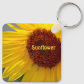 Sonnenblume, die ich mit mir Personalisiert trage Schlüsselanhänger (Rückseite)