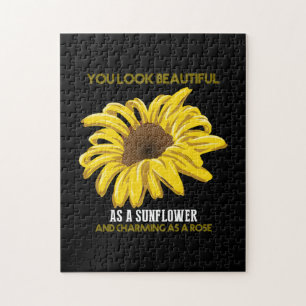 Sonnenblume, die man schön aussieht wie eine Sonne Puzzle