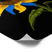 Sonnenblume Die ukrainische Flagge steht mit der U Poster (Ecke)