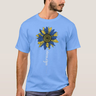 Sonnenblume Die ukrainische Flagge steht mit der U T-Shirt