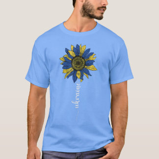 Sonnenblume Die ukrainische Flagge steht mit der U T-Shirt