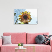 Sonnenblume Digitale Moderne Kunst Leinwanddruck (Insitu (Wohnzimmer))