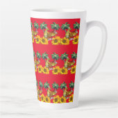 Sonnenblume Dinosaurier Blumenfloral Latte Tasse (Rechts)