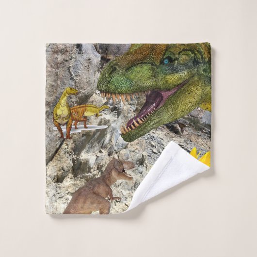 Sonnenblume Dinosaurier Blumenstrauß Badetücher Se Badhandtuch Set (Waschlappen)