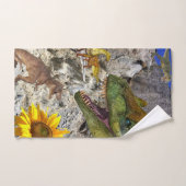 Sonnenblume Dinosaurier Blumenstrauß Badetücher Se Badhandtuch Set (Handtuch)