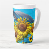 Sonnenblume Dolphin Latte Tasse (Rechte Ecke)