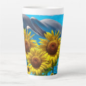 Sonnenblume Dolphin Latte Tasse (Vorderseite)