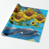 Sonnenblume Dolphin Matte Wrapping Paper Geschenkpapier (Ungerollt)