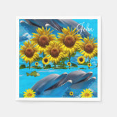 Sonnenblume Dolphin Paper Napkins Serviette (Vorderseite)