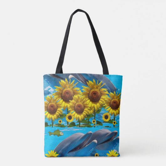 Sonnenblume Dolphin Tasche (Rückseite)