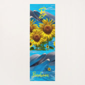 Sonnenblume Dolphin Yoga Yogamatte (Rückseite)