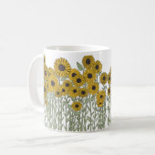 Sonnenblume Doodle Kaffeetasse (Vorderseite Links)