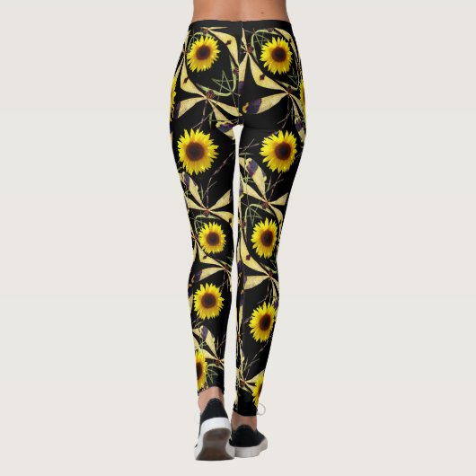 Sonnenblume Dragenfly Leggings (Rückseite)