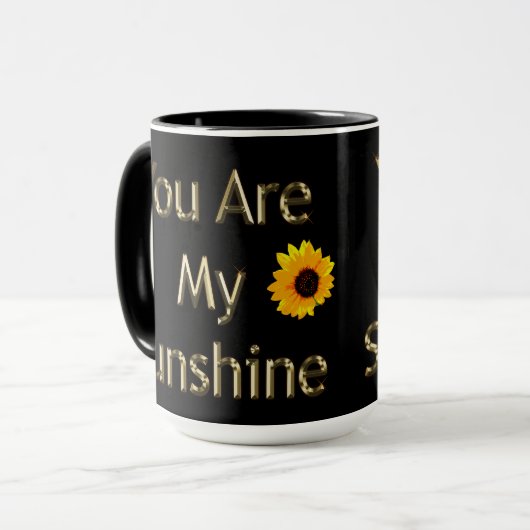 Sonnenblume, du bist mein Sonnenschein, Tasse (Vorderseite Links)
